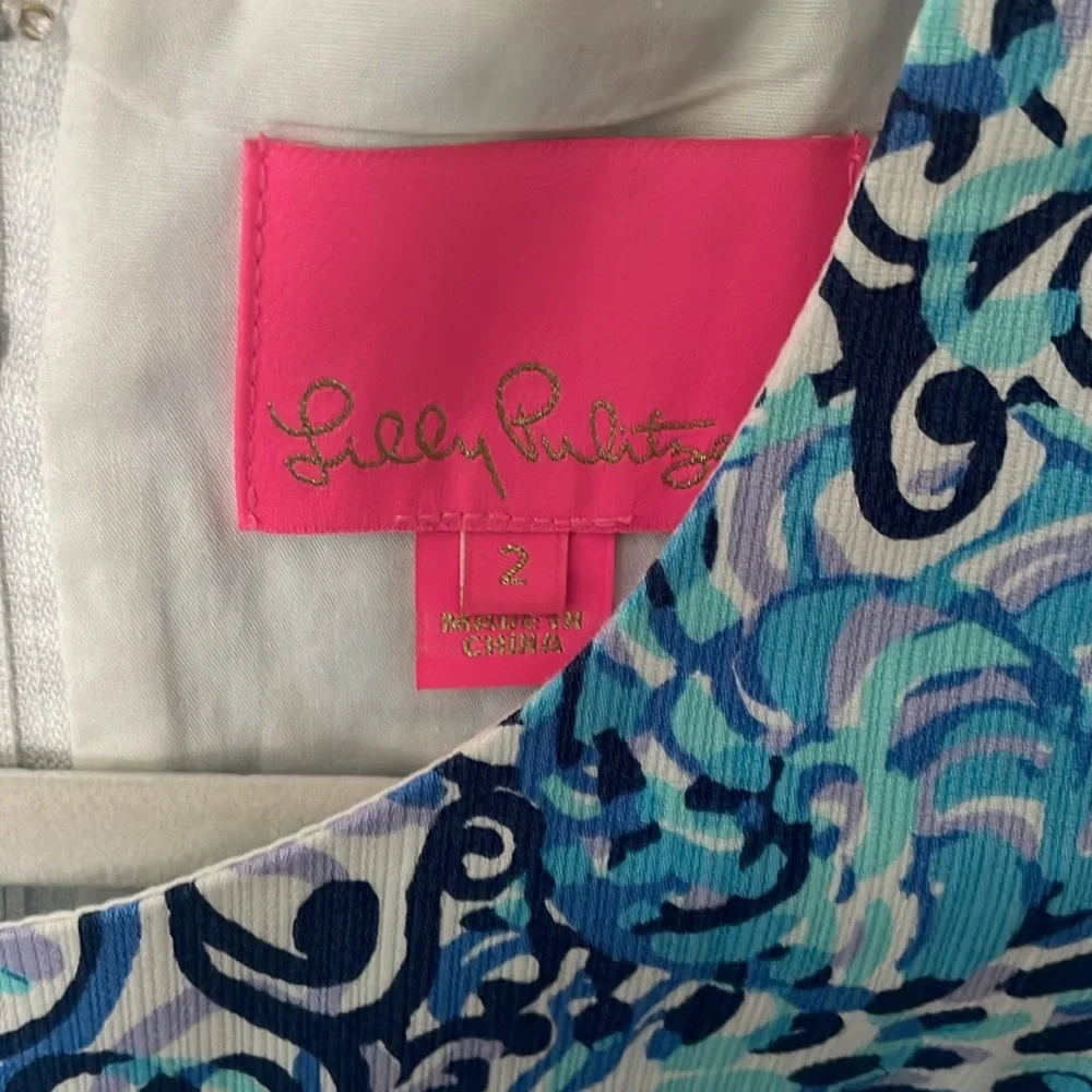 Lilly Pulitzer dress with white side detail and bows - Picture 3 of 4